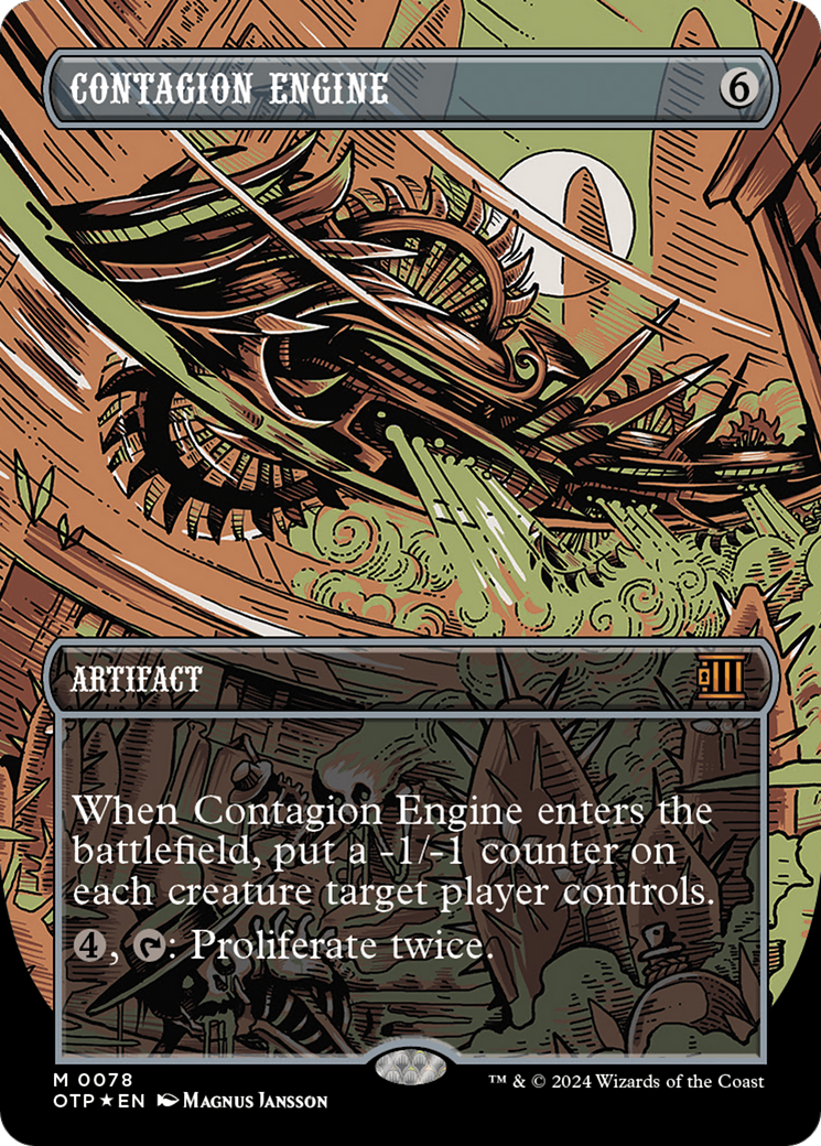 Contagion Engine (Textured Foil) [Outlaws of Thunder Junction: Breaking News] | Odin's Place