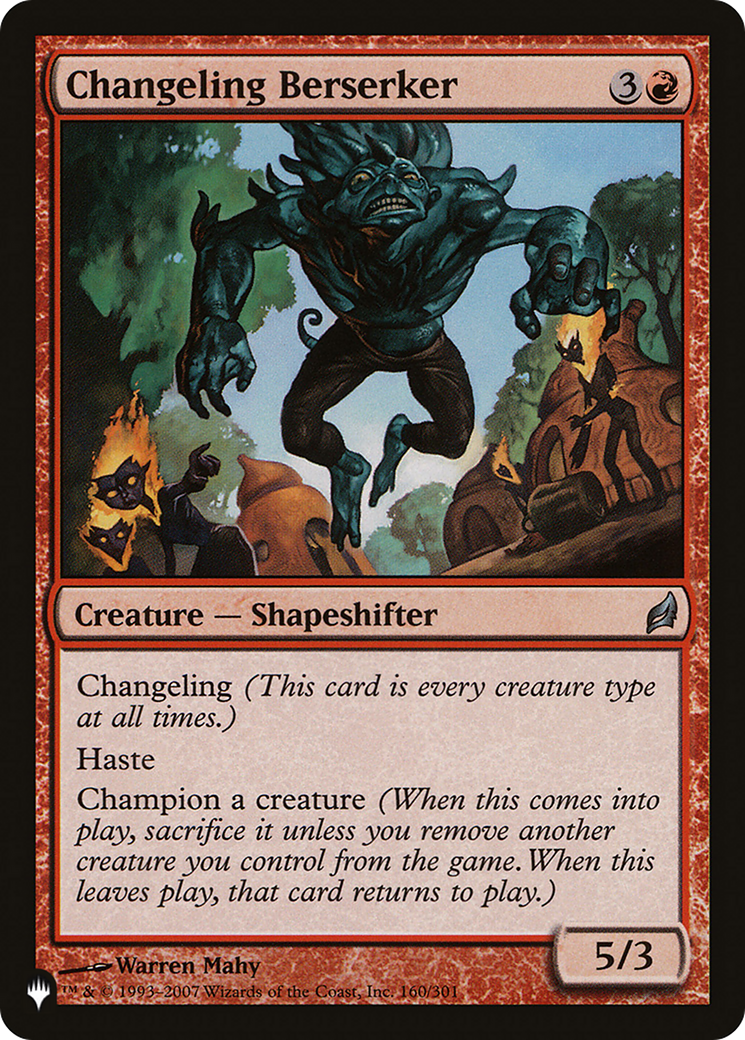 Changeling Berserker [The List] | Odin's Place