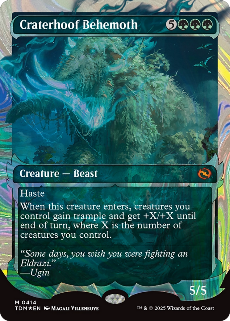 Craterhoof Behemoth (Showcase) (Halo Foil) [Tarkir: Dragonstorm] | Odin's Place