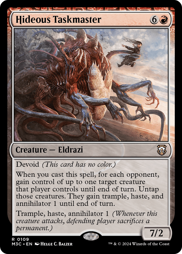 Hideous Taskmaster (Ripple Foil) [Modern Horizons 3 Commander] | Odin's Place