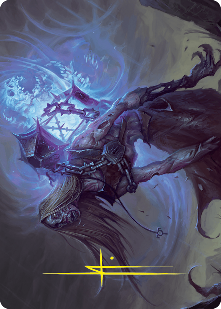 Soul-Shackled Zombie Art Card (9/54) (Gold-Stamped Signature) [Foundations Art Series] | Odin's Place