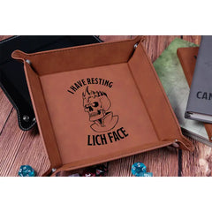 Level 1 Gamers Square Leatherette Dice Tray, Assorted Styles | Odin's Place