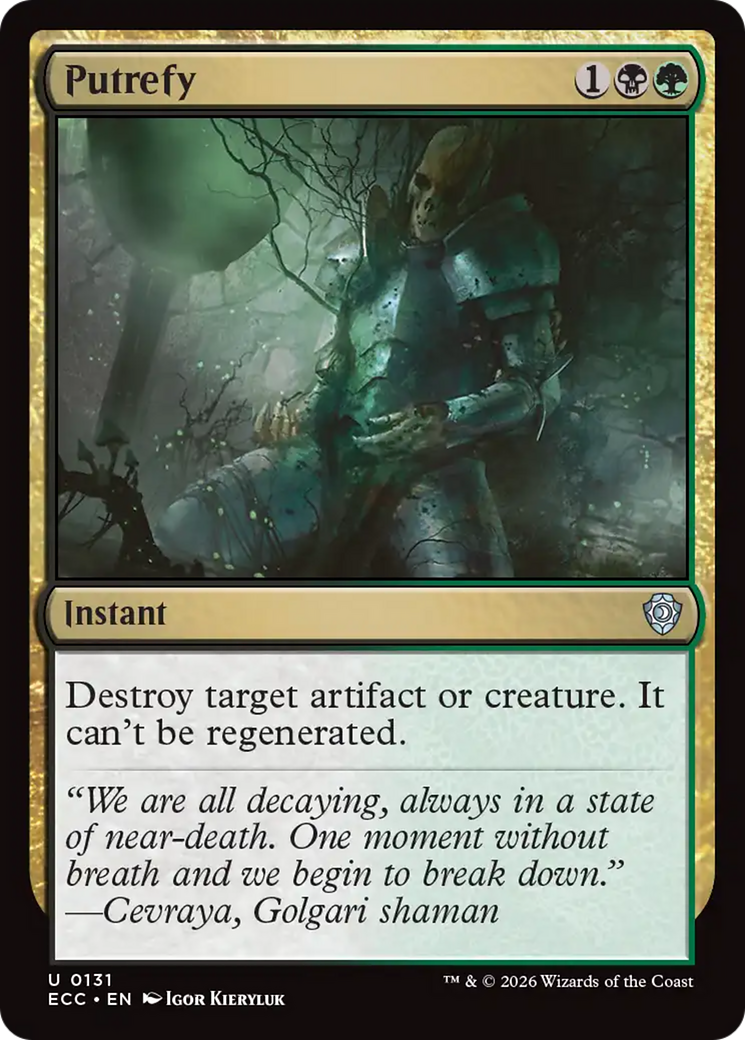 Putrefy [Lorwyn Eclipsed Commander] | Odin's Place