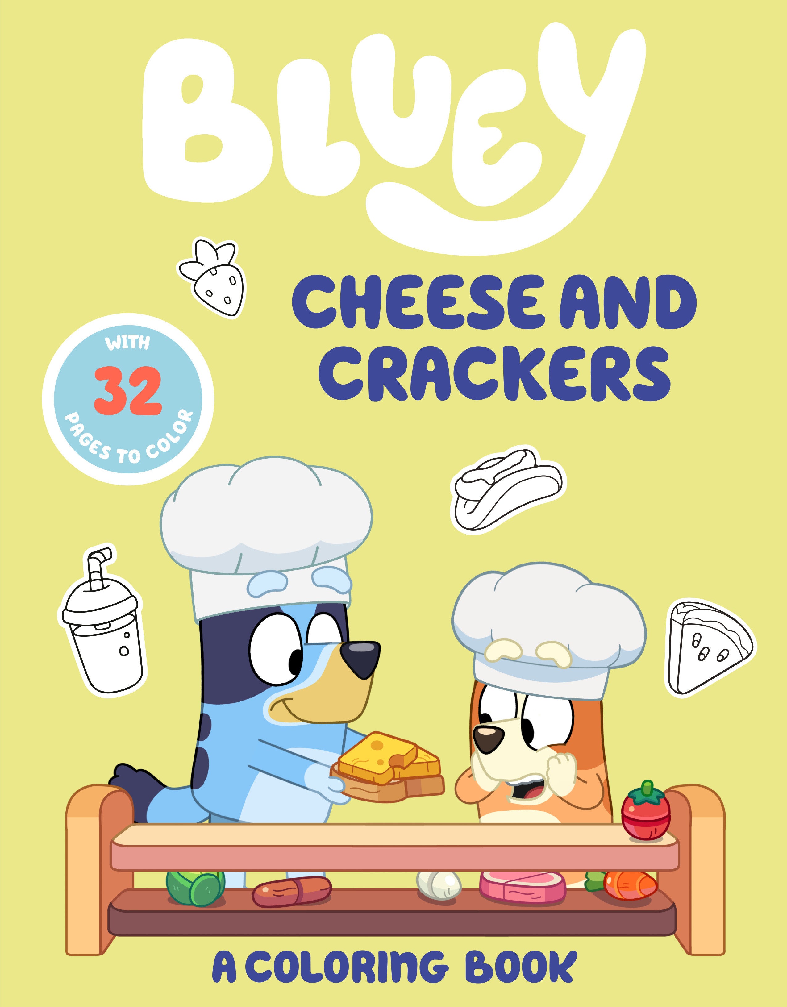 Bluey: Cheese And Crackers: A Coloring Book | Odin's Place