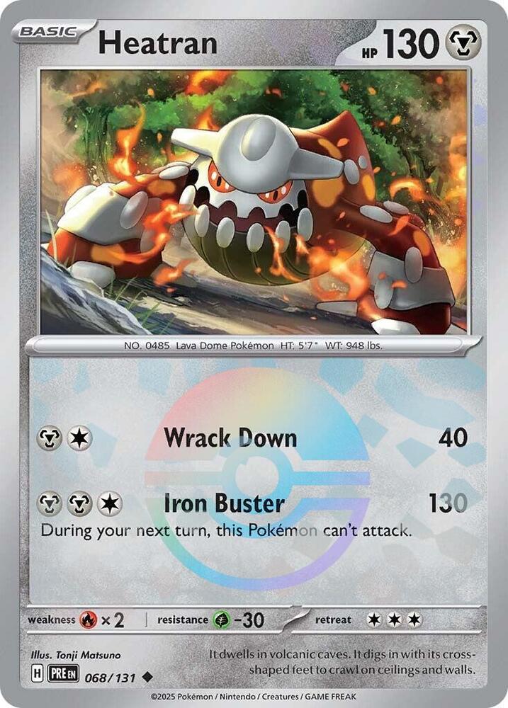 Heatran (068/131) (Poke Ball Pattern) [Scarlet & Violet: Prismatic Evolutions] | Odin's Place