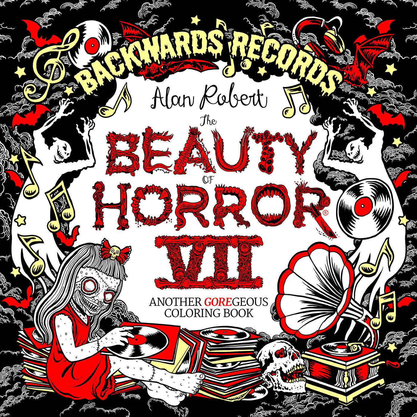 The Beauty Of Horror 7: Backwards Records Coloring Book | Odin's Place