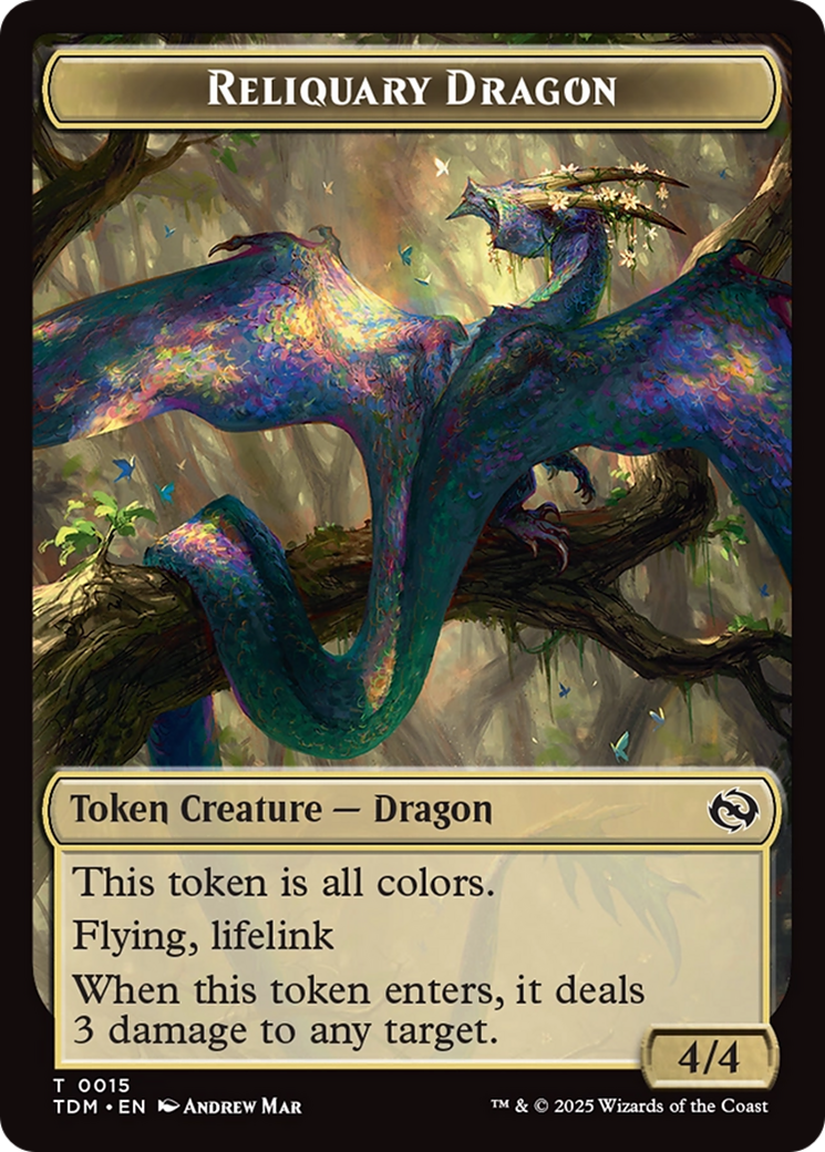 Reliquary Dragon // Dragon (0011) Double-Sided Token [Tarkir: Dragonstorm Tokens] | Odin's Place