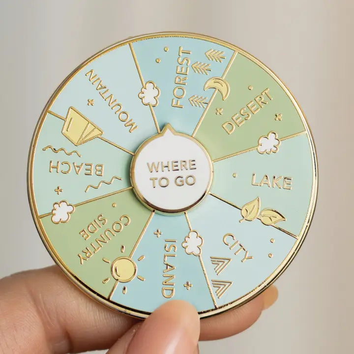 Occasionalish - Spinning Where To Go Enamel Pin | Odin's Place