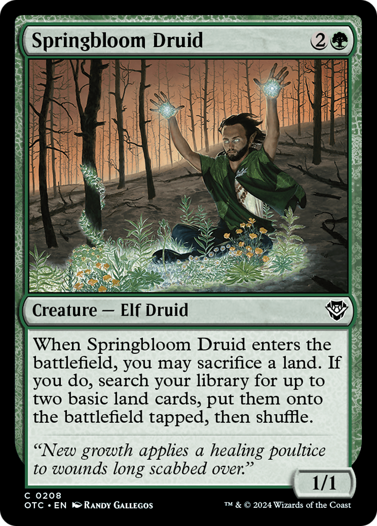 Springbloom Druid [Outlaws of Thunder Junction Commander] | Odin's Place