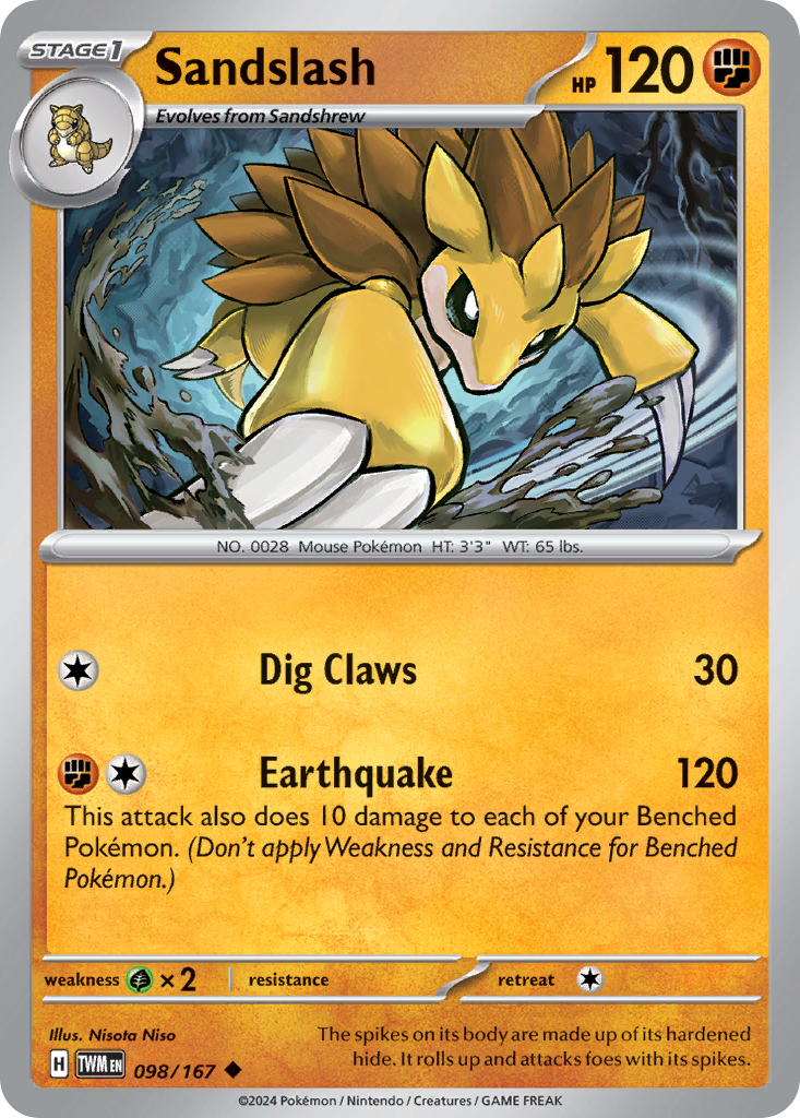 Sandslash (098/167) [Scarlet & Violet: Twilight Masquerade] | Odin's Place