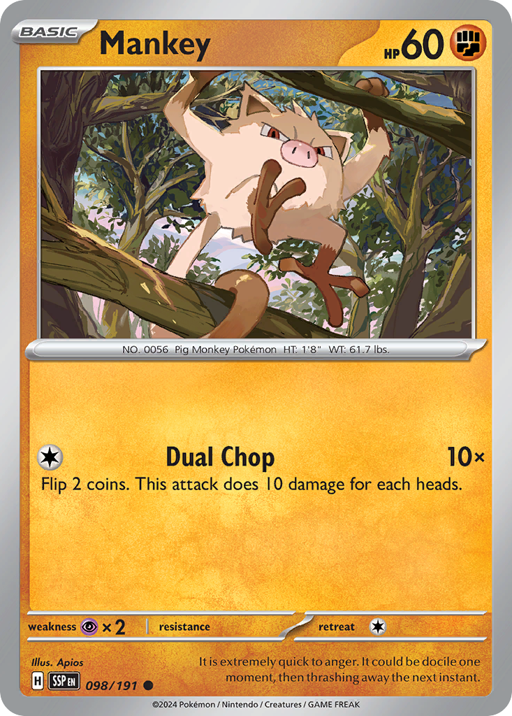 Mankey (098/191) [Scarlet & Violet: Surging Sparks] | Odin's Place