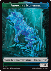 Primo, the Indivisible // Manifest Double-Sided Token [Duskmourn: House of Horror Tokens] | Odin's Place