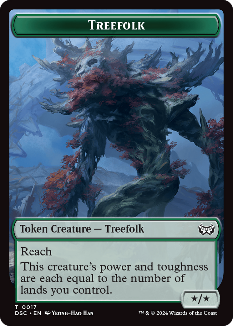 Treefolk // Spider Double-Sided Token [Duskmourn: House of Horror Commander Tokens] | Odin's Place
