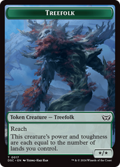 Treefolk // Spider Double-Sided Token [Duskmourn: House of Horror Commander Tokens] | Odin's Place