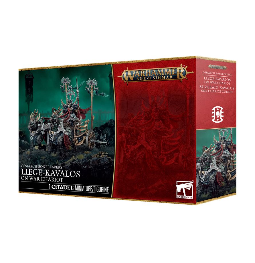 Warhammer Age of Sigmar: Ossiarch Bonereapers: Liege-Kavalos on War Chariot | Odin's Place