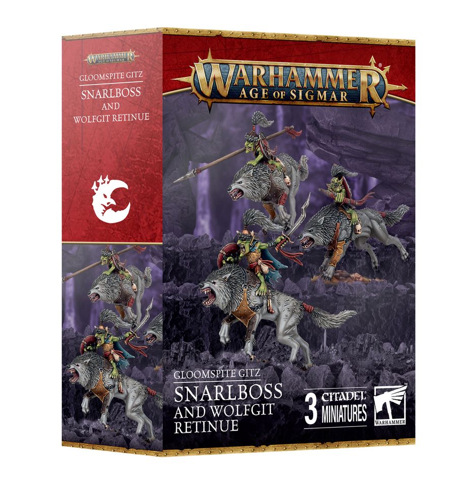 Warhammer Ager of Sigmar: Gloomspite Gitz Snarlboss & Wolfgit Retinue | Odin's Place