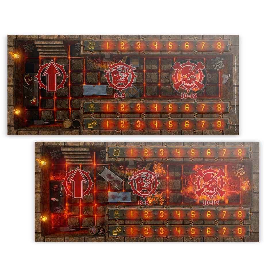 Blood Bowl: Chaos Dwarf Team – Double-sided Pitch and Dugouts Set | Odin's Place