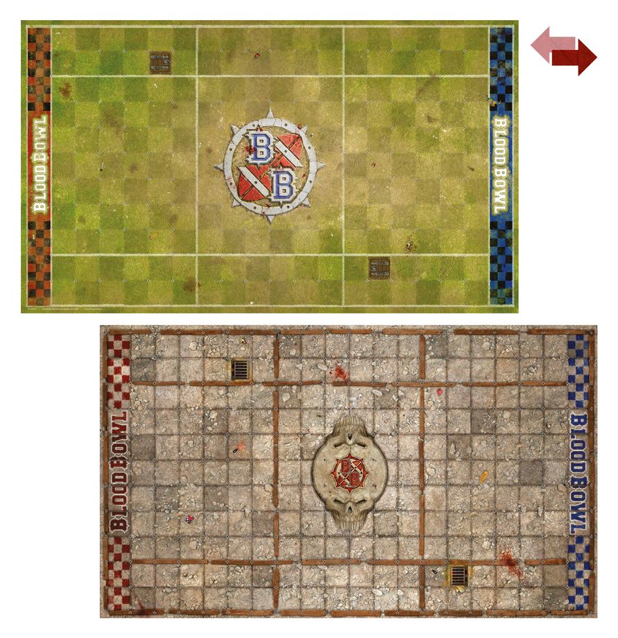 Warhammer Blood Bowl: Sevens Pitch: Double-sided Pitch and Dugouts | Odin's Place