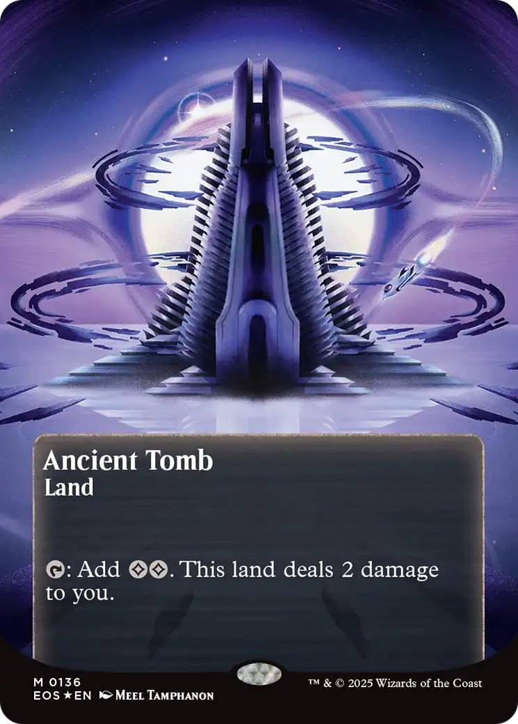 Ancient Tomb (0136) (Borderless) (Galaxy Foil) [Edge of Eternities: Stellar Sights] | Odin's Place