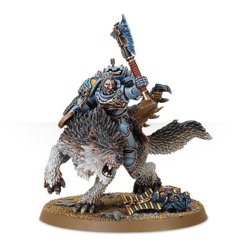 Warhammer 40k: Space Wolves Wolf Lord on Thunderwolf | Odin's Place