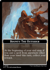 Bounty: The Outsider // Bounty Rules Double-Sided Token [Outlaws of Thunder Junction Commander Tokens] | Odin's Place