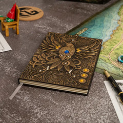 QMDirect 3D Faux-Leather Notebook / Journal - Gold Phoenix | Odin's Place