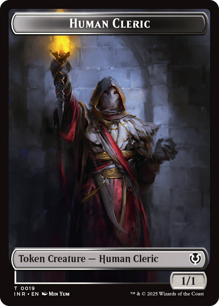 Demon // Human Cleric Double-Sided Token [Innistrad Remastered Tokens] | Odin's Place