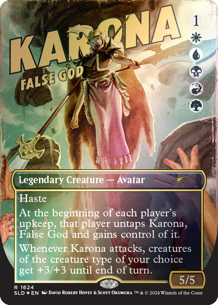 Karona, False God (Rainbow Foil) [Secret Lair Drop Series] | Odin's Place