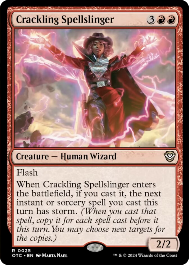 Crackling Spellslinger [Outlaws of Thunder Junction Commander] | Odin's Place