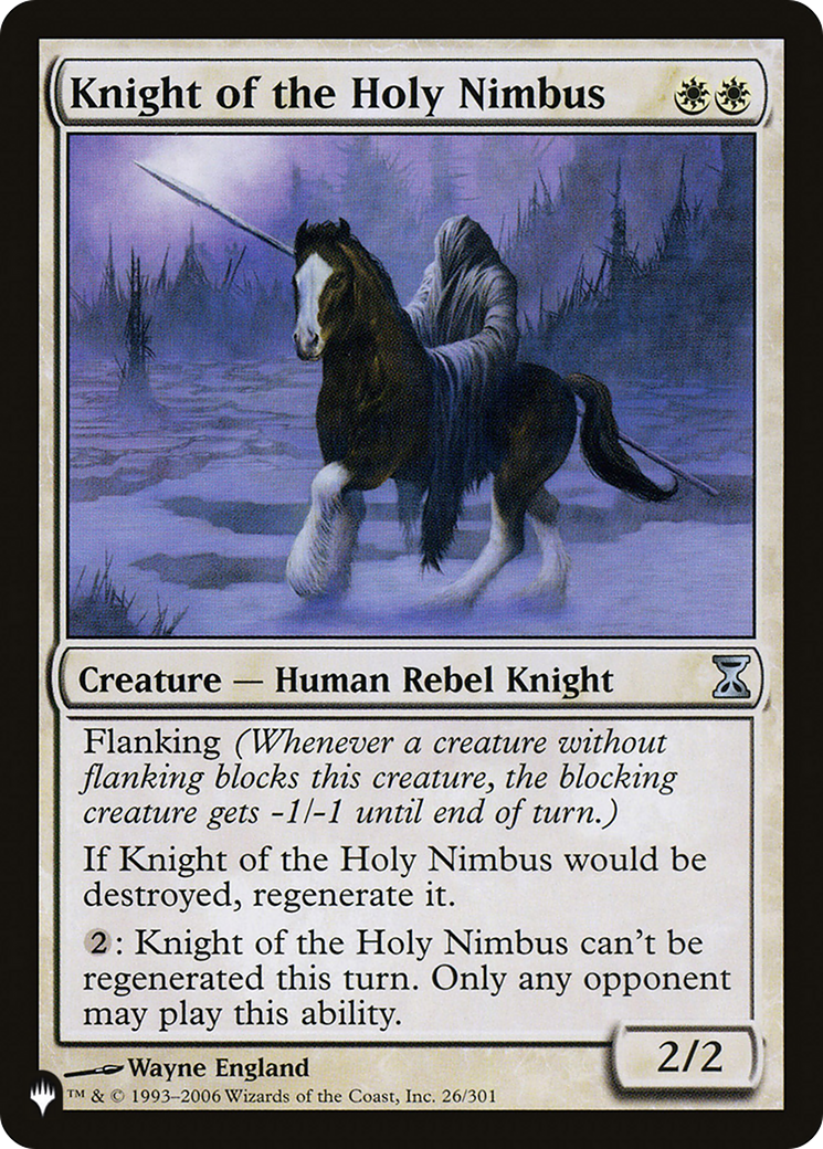 Knight of the Holy Nimbus [The List] | Odin's Place