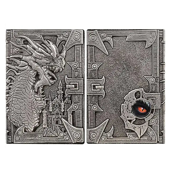 QMDirect 3D Faux-Leather Notebook / Journal - Silver Dragon | Odin's Place