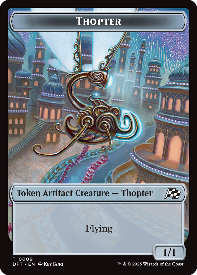 Thopter (0009) // Treasure Double-Sided Token [Aetherdrift Tokens] | Odin's Place