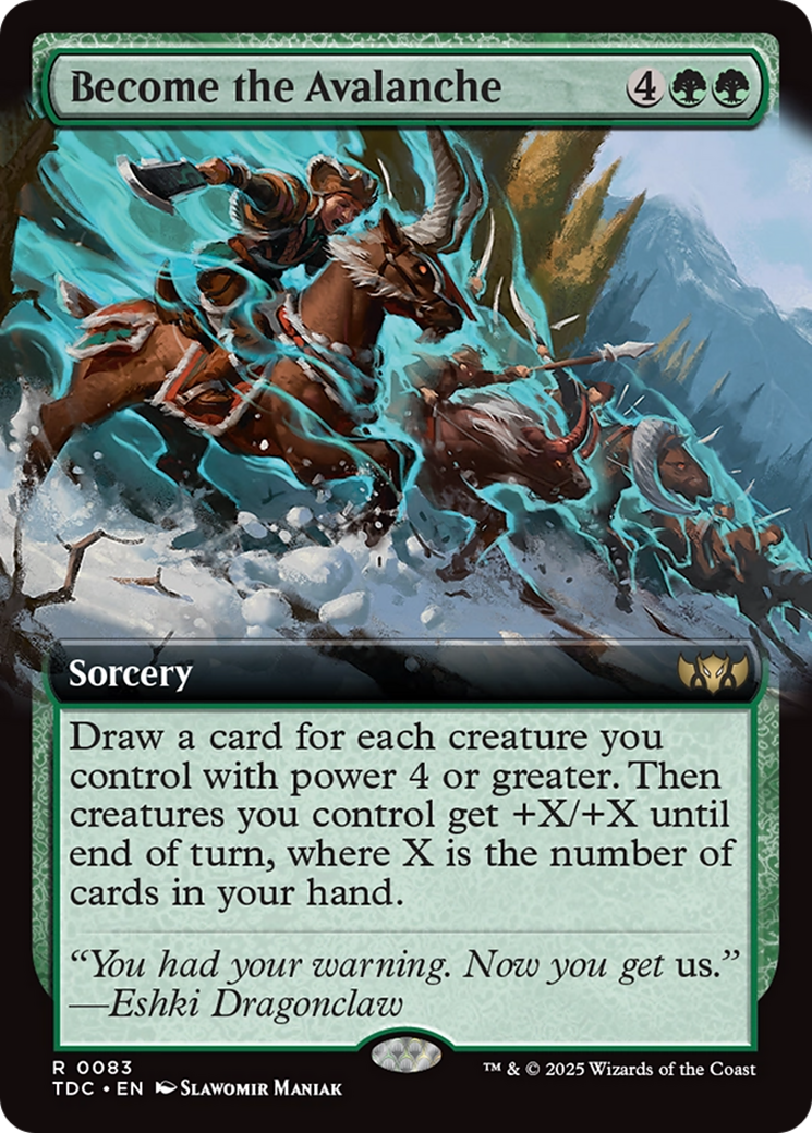 Become the Avalanche (Extended Art) [Tarkir: Dragonstorm Commander] | Odin's Place