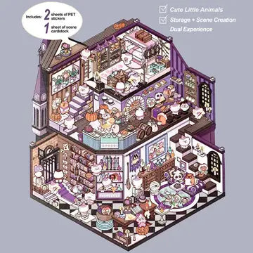Studio Art Moodioma Kawaii Sticker Story Scene Kit | Odin's Place