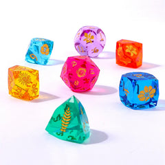 HYMGHO - Captured Magic Luster Cut Resin Dice Set - Bouquet of Dice | Odin's Place