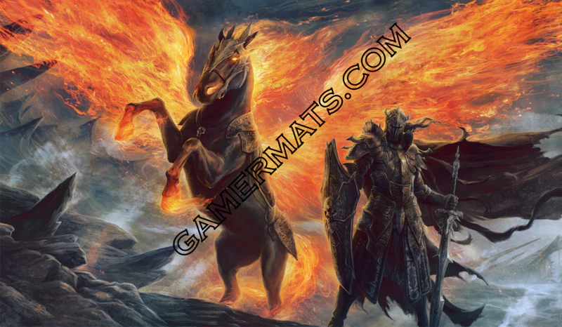 Gamer Mats Playmat: Black Knightmare Stitched | Odin's Place