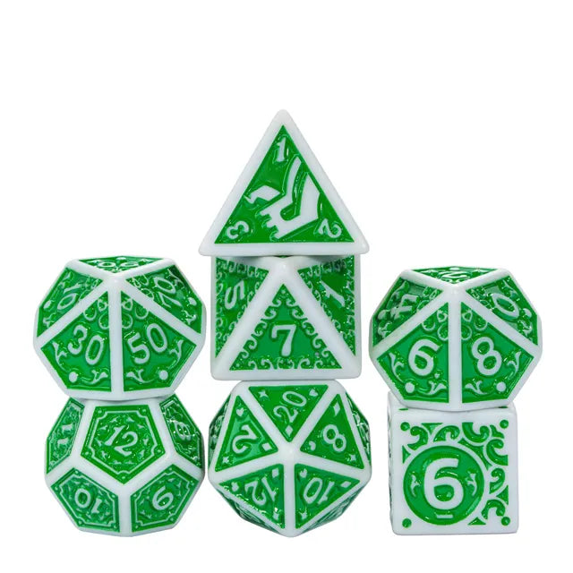 Foam Brain Poly 7 Dice Set Budding Clarity | Odin's Place