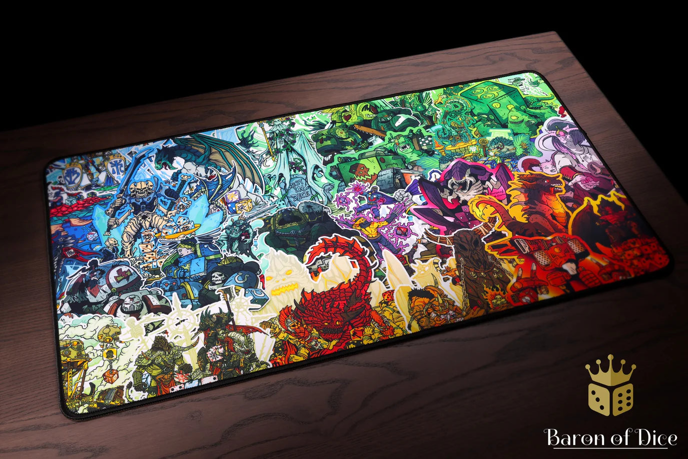 Barron Of Dice: Gim Dark Collage Playmat | Odin's Place