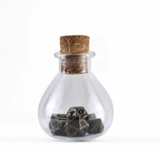HYMGHO Unseelie Mini Metal RPG Dice Set - Ancient Bronze | Odin's Place