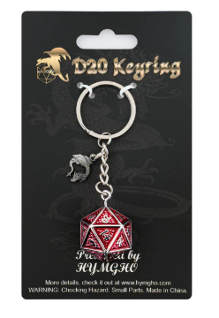 HYMGHO -D20 Keychain Behemoth - Blood on Gun Metal | Odin's Place