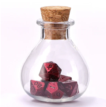 HYMGHO Unseelie Mini Metal RPG Dice Set - Red | Odin's Place
