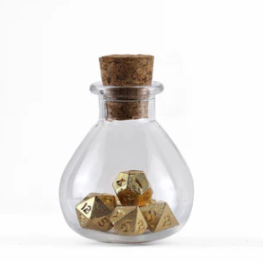 HYMGHO Unseelie Mini Metal RPG Dice Set - Gold | Odin's Place