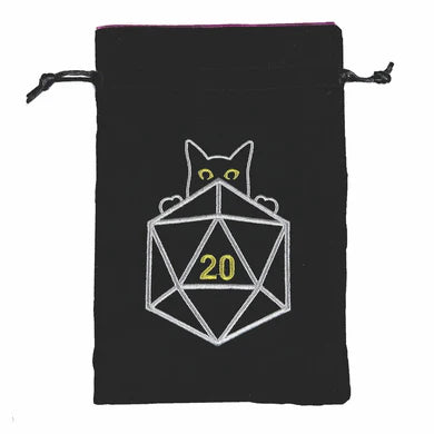 Black Oak Workshop Cat D20 Dice Bag | Odin's Place