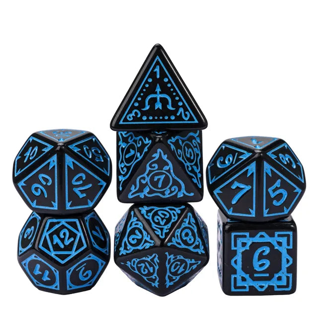 Foam Brain Cryptic Knots: Ocean Poly 7 Dice Set | Odin's Place
