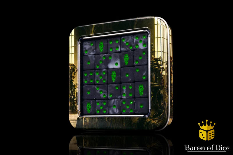 Barron of Dice: Day of The Dead Dice - Green Coffin | Odin's Place