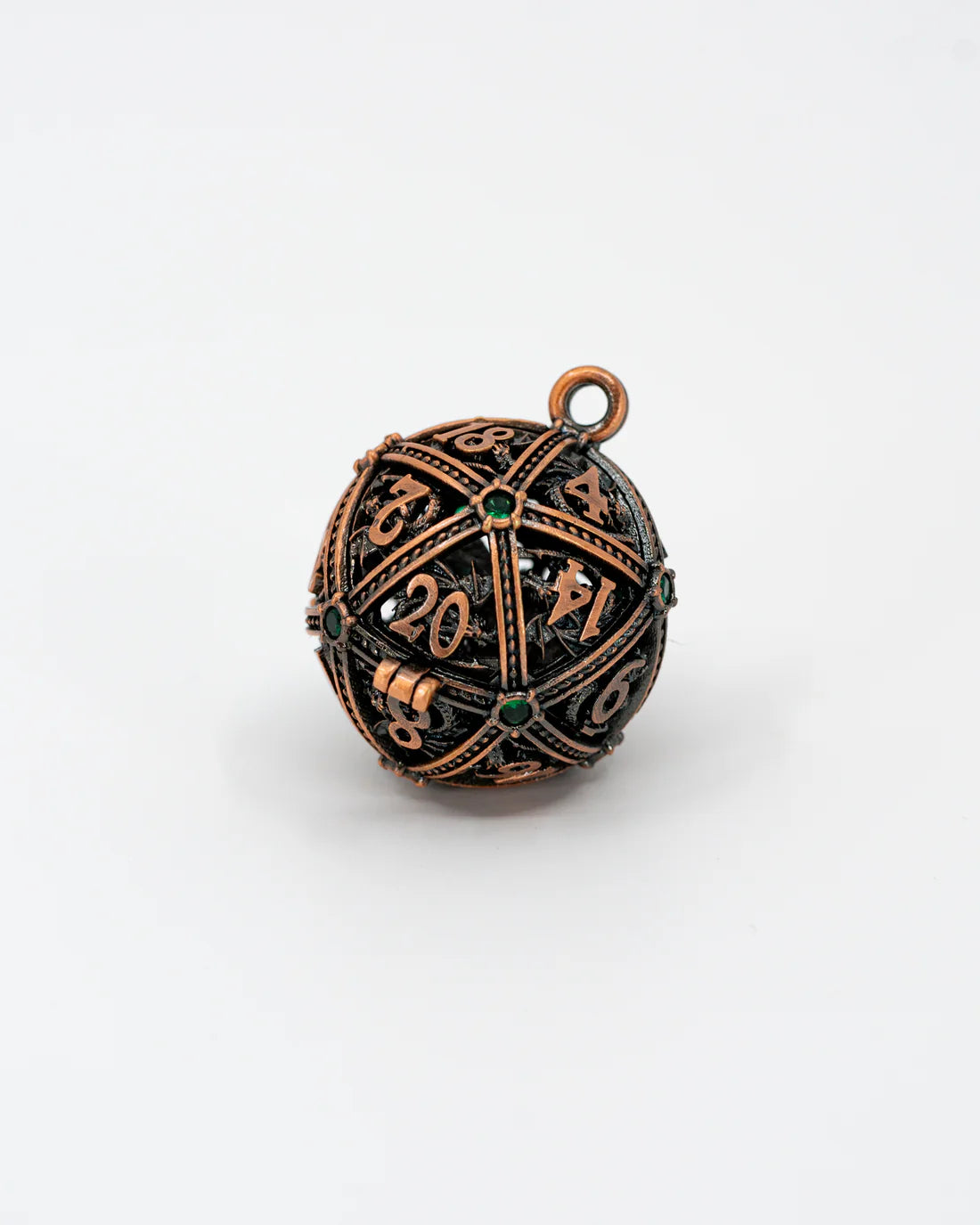 NTSD - D20 Hollow Sphere Pendant with Micro Metal Dice | Odin's Place