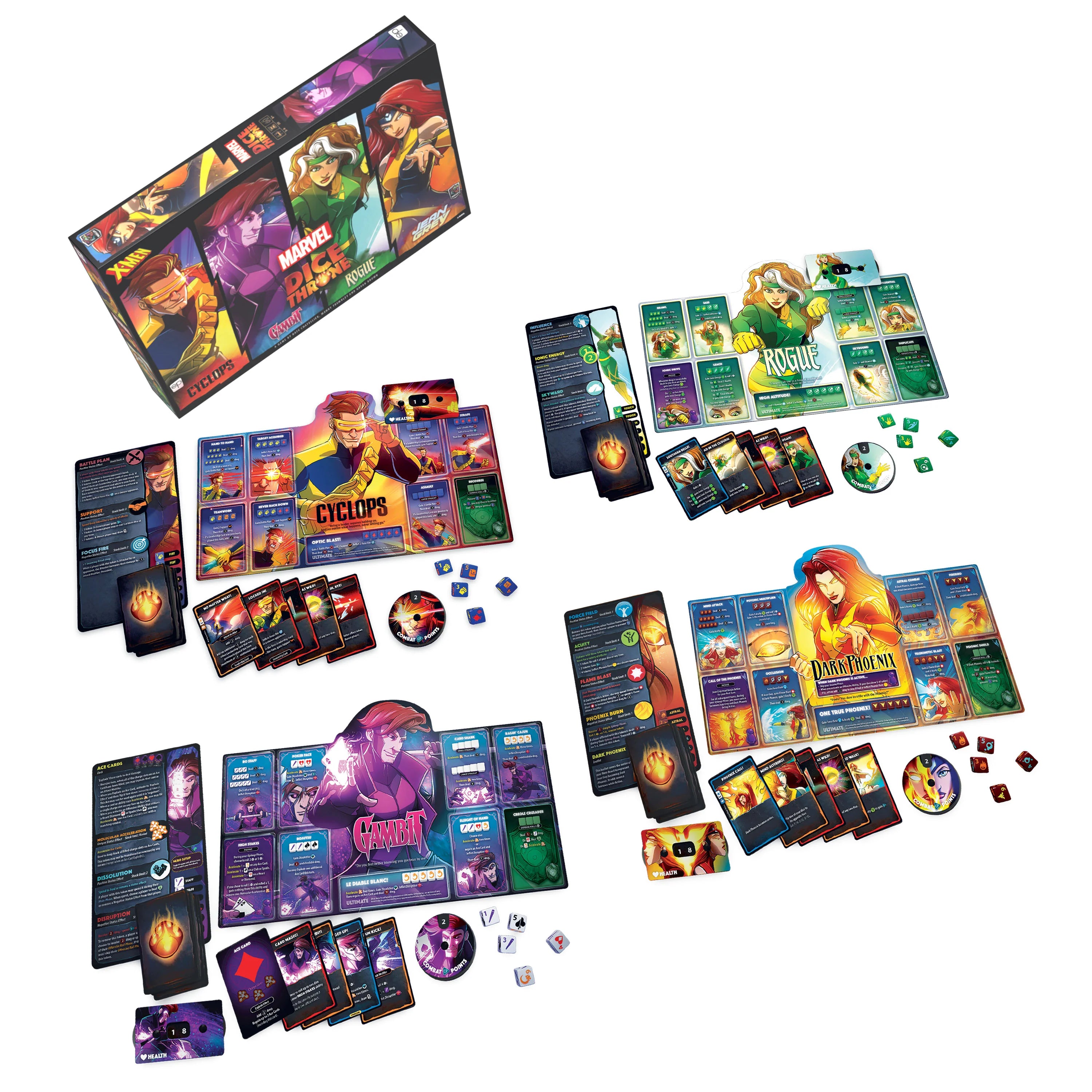 Marvel Dice Throne: X-Men Box 2 Lovers (Cyclops, Jean Grey, Gambit, and Rogue) | Odin's Place