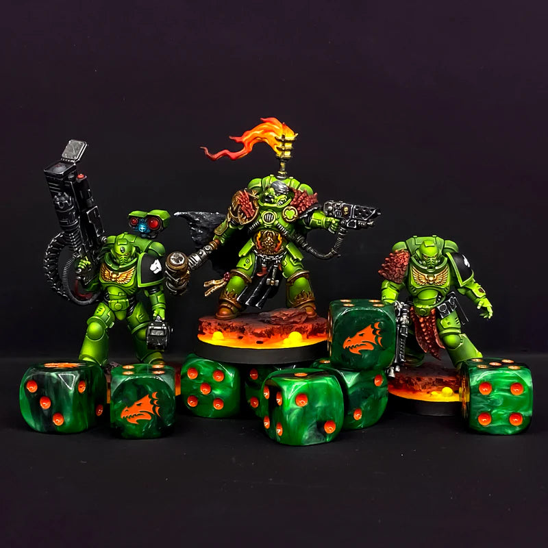 Barron of Dice: Drake - Green & Orange | Odin's Place