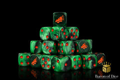 Barron of Dice: Drake - Green & Orange | Odin's Place