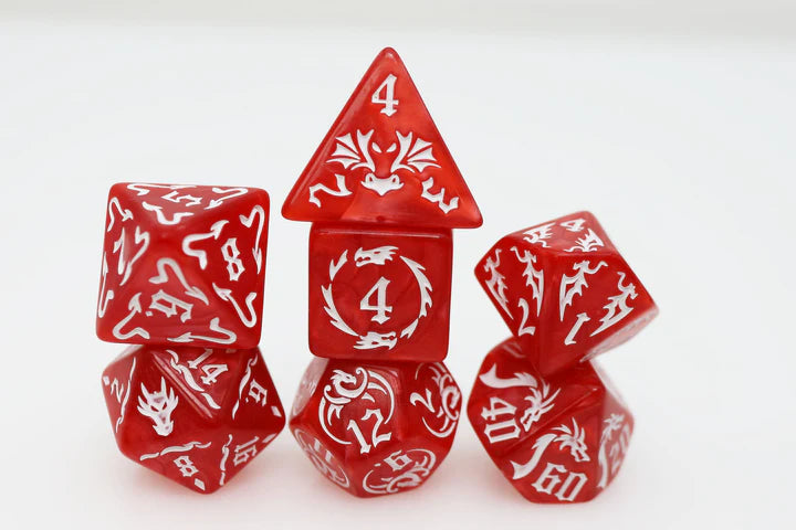 Foam Brain Poly 7 Dice Set Drake's Flight Inferno | Odin's Place